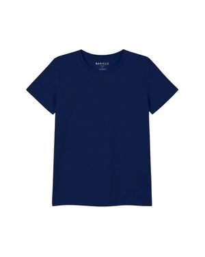Basiclo Crew-Neck Premium T-Shirt Marineblau