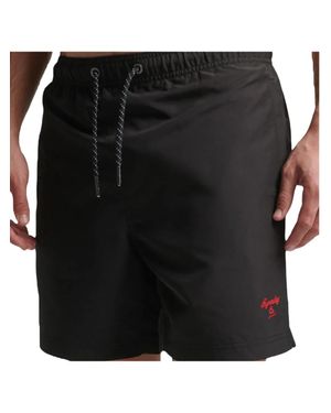Superdry Herren Badeanzug Vintage - Schwarz