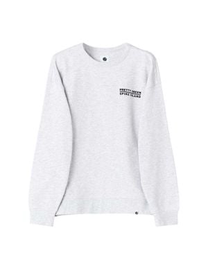 Pretty Green "Spike Island" Sweatshirt Für Herren (Hellgrau) - Weiß
