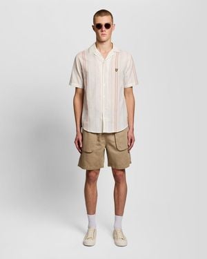 Lyle & Scott Leinen-Mischgewebe-Shorts - Weiß