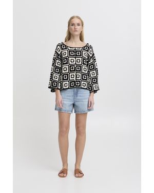 Ichi Strickjacke Ihbandie Strickjacke Loose Fit - Mehrfarbig