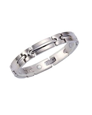 Zeeme Stainless Steel Armband Edelstahl Glanz Matt 19Cm Lang - Grau
