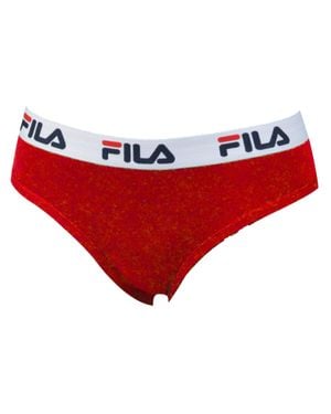 Fila Brief Regular Waist With Logo Slip - Rot