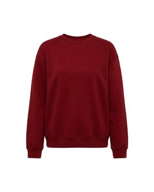 Basiclo Oversized Sweatshirt Burgunder - Rot