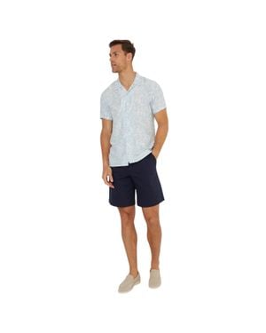 Threadbare Hemd Für Herren, Regulär, Kurzärmlig (Himmel) - Blau
