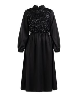 Usha Langarm Kleid Damen - Schwarz