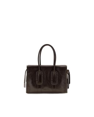 Marc Jacobs Braune Handtasche Aus Kalbsleder Bos Taurus - Schwarz