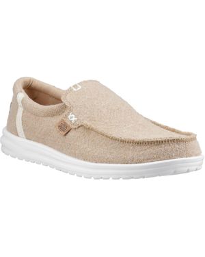 HEYDUDE Mikka Jute Linen Herren Irisch Mokassin Schuhe - Natur