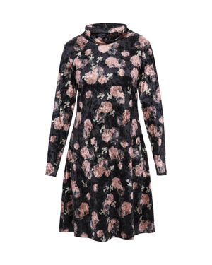 Usha Kleid Frauen Schwarz Mehrfarbig
