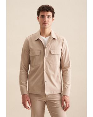 Seidensticker Overshirt Herren Braun - Natur
