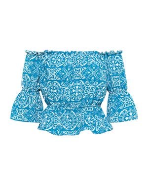 IZIA Blouse À Carmen Gaya - Blau