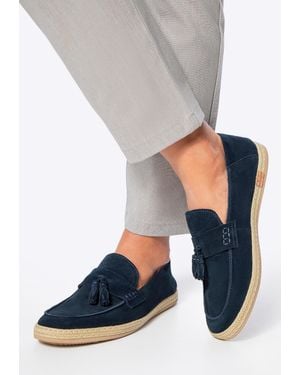 Wittchen Herren-Loafer Aus Wildleder Mit Quaste, Marineblau - Grau