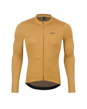Dhb "Aeron 2.0" Radfahr-Trikot Für Herren, Merinowolle, Langärmlig (Goldbraun) - Mettallic