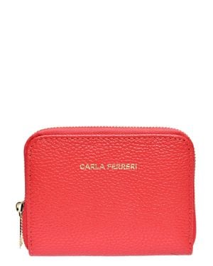 Carla Ferreri Rote Lederhandtasche