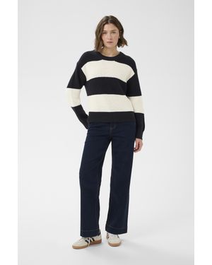 Part Two Strickpullover Bozenapw Strickpullover Baggy Fit - Blau