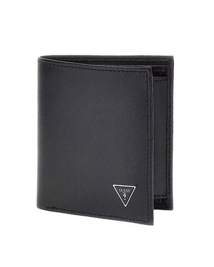 Guess Portemonnaie Herren Saffiano Mito - Schwarz
