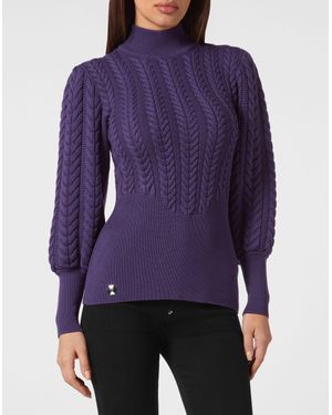 Philipp Plein Rollkragenpullover - Lila