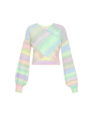myMo Pullover Frauen Limetten-Mehrfarbig - Grün