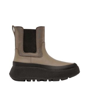 Fitflop Stiefeletten Für Damen, Wasserbeständig, Flach Geformter Absatz - Braun