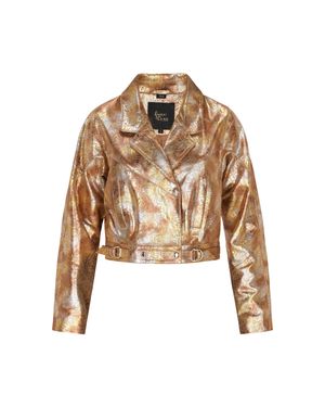 faina Jacke Frauen Mehrfarbige Schlange - Weiß