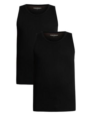 Emporio Armani 2Er-Pack Lounge Tanktop - Schwarz