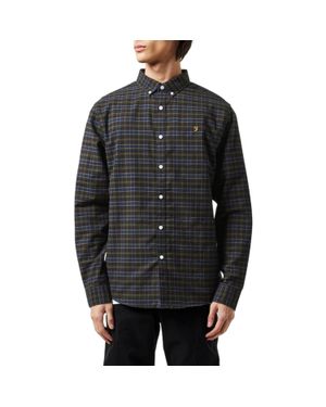 Farah "Fraser" Button-Down-Hemd Für Herren, Regulär (Blackwatch-Karo) - Schwarz