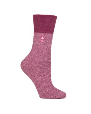 Gentle Grip Damen Thermo Honeycomb Top Socken Ohne Gummiabschluss - Lila