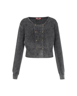 myMo Strickjacke Frauen - Grau