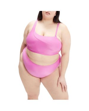Speedo Bikini-Set Für Damen, Asymmetrisch, Plus (Violett) - Lila