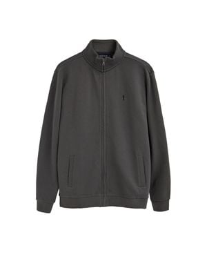 POLO CLUB Sweatshirt Mit Hohem Kragen, Ganzem Reißverschluss Und Rigby Go Stickerei - Schwarz