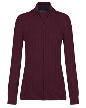 Felix Hardy Strickjacke Strickjacke Mit Zopfmuster - Lila