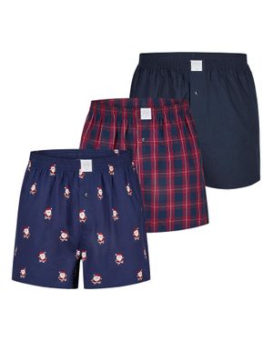 M&G 1 Herren Retro Boxer Christmasretroshorts, Vintage Boxer, Klassische Boxer - Blau