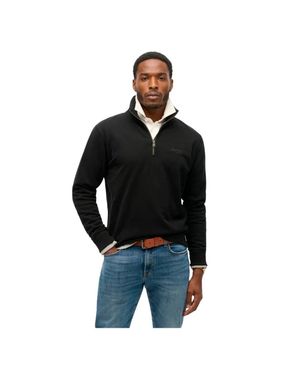 Superdry Herren Essential Logo Henley Pullover - Schwarz