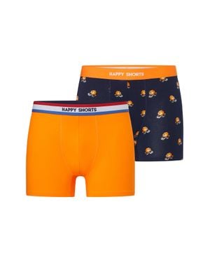 HAPPY SHORTS Herren Trunk Koningsdag Unterhose, Unterwäsche, Boxer Trunk - Orange