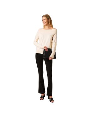 Biba Pullover Für Damen, Schulterfrei, Jerseyware (Weißkappe) - Schwarz