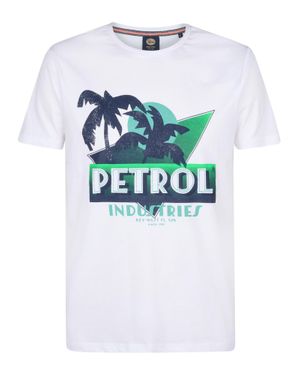 Petrol Industries T-Shirt Mit Aufdruck Azul Herren - Weiß