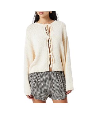 EDITED "Salma" Strickjacke Für Damen, Übergroß (Gardenie) - Grau