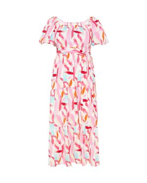 FELIPA Kleid Frauen Rosa Mehrfarbig - Weiß