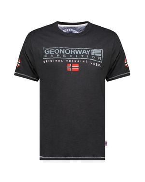 GEOGRAPHICAL NORWAY Kurzarm-T-Shirt Für Männer Sy1311Hgn - Schwarz