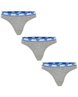 JHK Thong Für Damen, Meliert (3Er-Pack) Meliert) - Blau