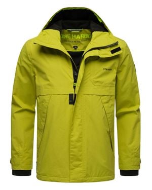 STONE HARBOUR Leichte Herrenjacke Zanjaar Mit Fleecefutter & 2-Wege-Reißverschluss - Grün