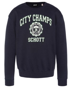 Schott Nyc Pullover - Blau