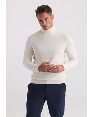 Felix Hardy Pullover Rollkragenpullover - Weiß