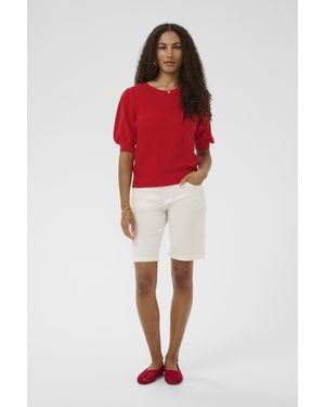 Cream Strickpullover Crsillar Strickpullover Straight Fit - Rot