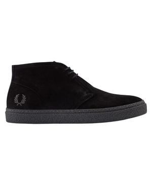 Fred Perry "Hawley" Wanderschuhe Für Herren/Damen Wildleder, Niedrig Geschnitten - Schwarz