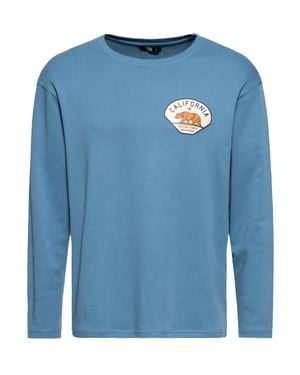 King Kerosin Herren Langarmshirt California Motor State - Blau