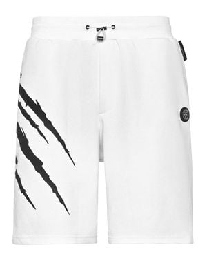 Philipp Plein Shorts Scratch - Weiß