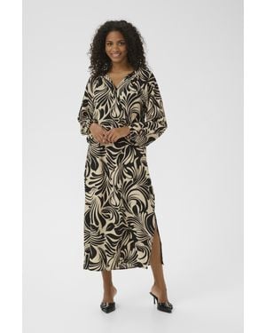 Kaffe Kleid Kacelia A-Shape Offwhite - Mehrfarbig