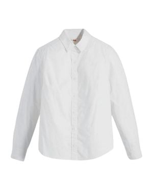 Levi's Hemd Für Damen, Mit Kragen, Regulär, Langärmlig (Leuchtend) - Weiß