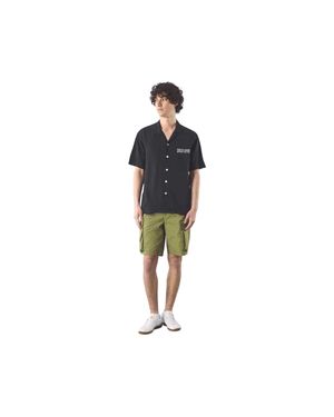Pretty Green "Spike Island" Hemd Für Herren, Kurzärmlig - Blau